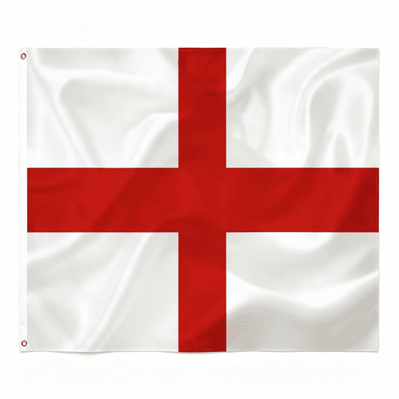 AUQ England Flag British Flag 3X5Ft -(90X150Cm) Decoration Indoor/Outdoor Quality Polyester with Vivid Color and Brass Grommets Decorations St GeorgeS Cross Flag