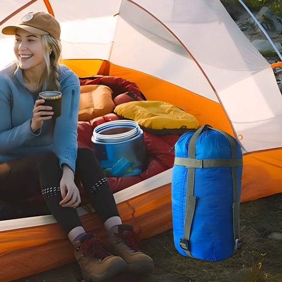 AUQ Envelope Camping Sleeping Bag, Sky Blue