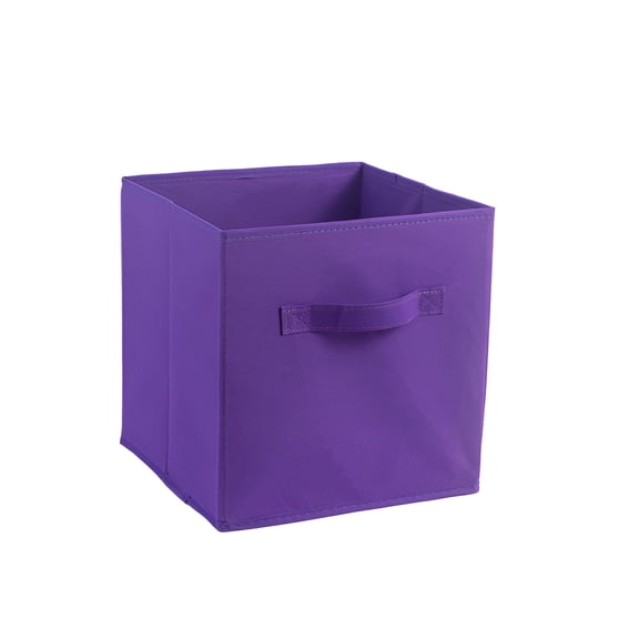AUQ Fabric Storage Bins,One-Hand Lifting Storage Cubes,Balanced Proportions Cube Storage Bin,Purple1,27*27*28Cm