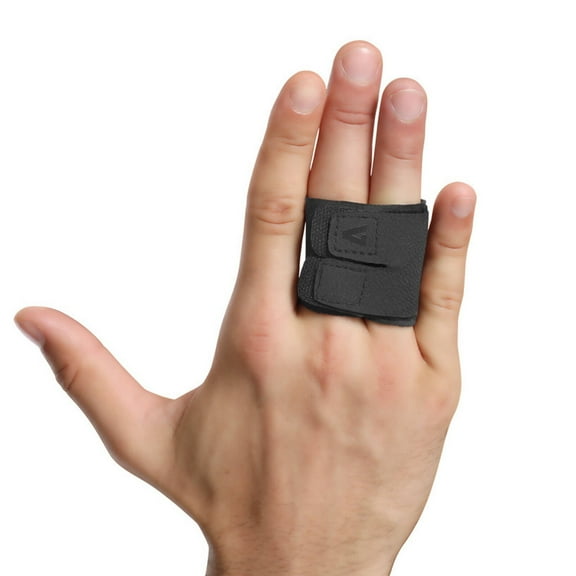 AUQ Finger Splint Made with Sturdy,Breathable Nylon for Comfort and Protection Used for Relief Sports Injuries Two Finger-L