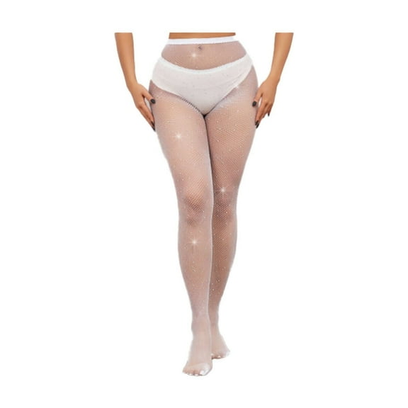 AUQ Fishnet Stockings,Fishnet Stockings for Women,Fish Net Stocking for Women,White