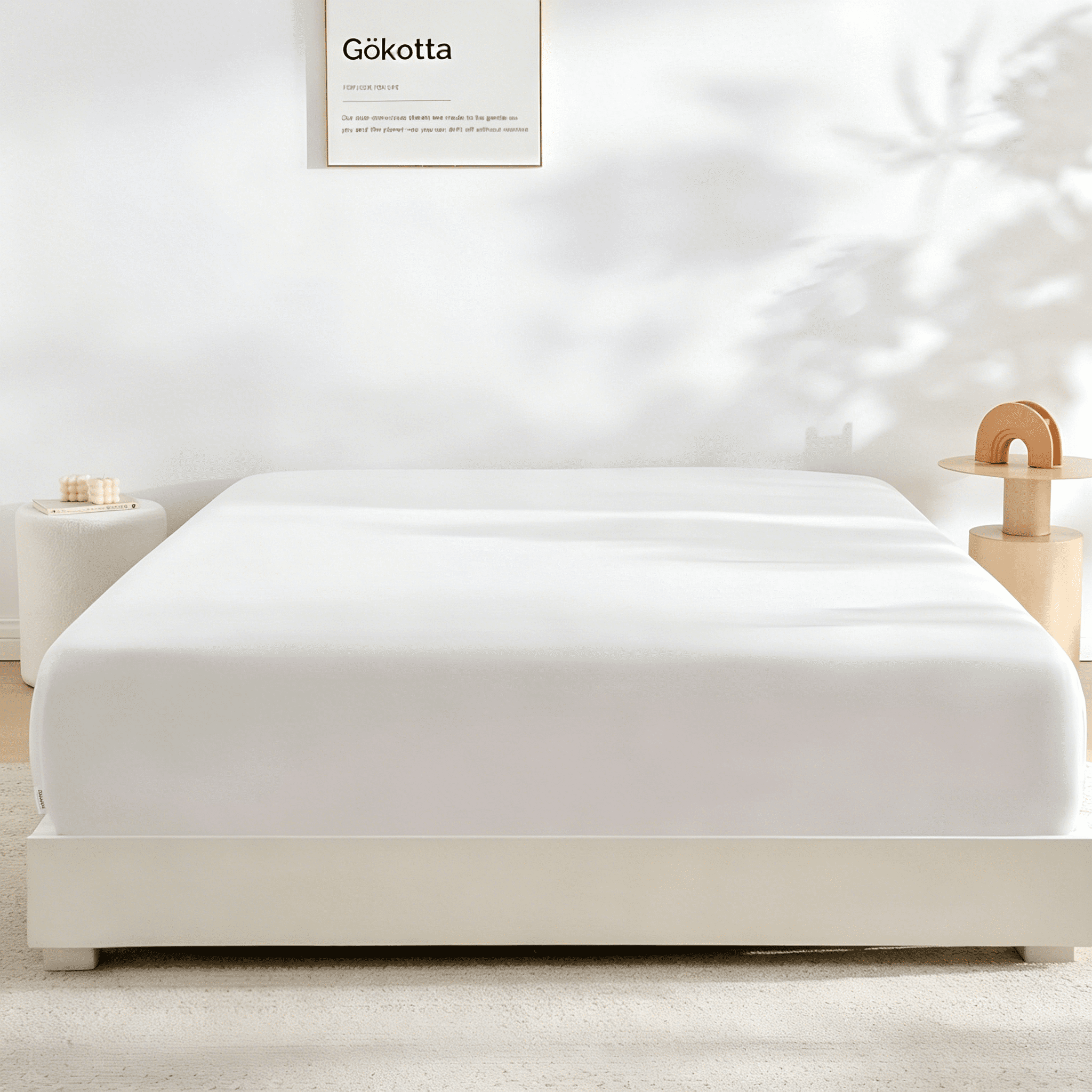 AUQ Fitted Sheet Queen Only,Rayon Derived From Bamboo Fitted Sheet,Ultra Soft,Cooling and Breathable Bottom Sheet with 4 Elastic Corner Straps,No Slip,No Pilling,16" Deep Pocket
