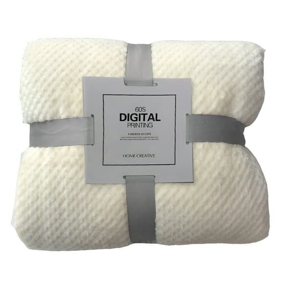 AUQ Fleece Bed Blanket Twin Size,Super Soft and Warm Blankets for Couch,Sofa and Bed Waffle Textured,Cozy,Fuzzy and Lightweight Twin Blanket for Bed