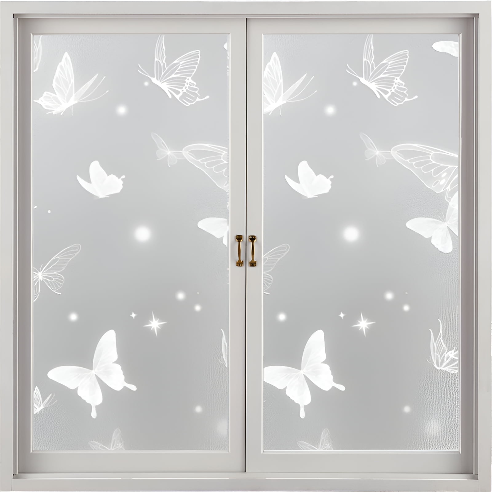 AUQ Frosted Glass Window Film,Transparent Light Concealed Interior ...