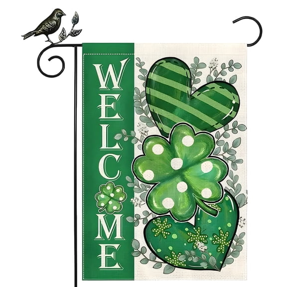 AUQ Garden Flag,Double-Sided Printing Design St Patricks Day Garden Flag,Create A Festive Atmosphere Garden Flags for St Patricks Day Decorations