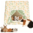 AUQ Guinea Pig Hideout Large with Curtain, Bunny Hideout, Machine ...