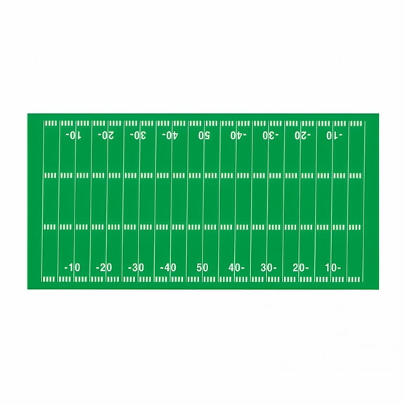 AUQ Football Plastic Tablecloth 54" X 108",Disposable Table Cover for Sports Events,Tailgating,Parties,Durable Green Design,Matches Football Decor