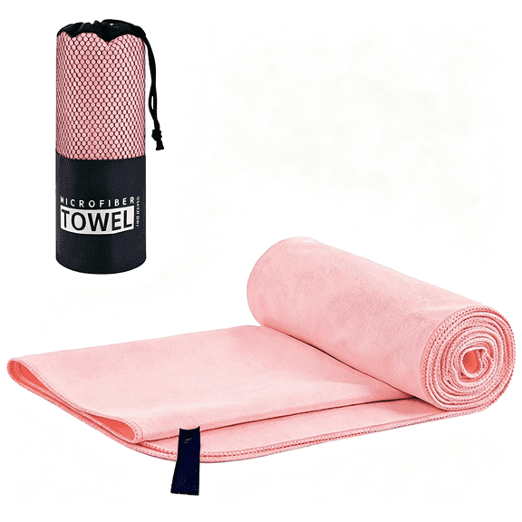 AUQ Hot Yoga Towel Non Slip Yoga Mat Towel Non-Slip Sweat Absorbent Microfiber Towel for Hot Yoga,Pilates and Workout 72"X26.5",Hot Yoga Towel Pink