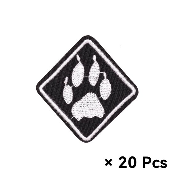 AUQ Iron on Patches,Traditional Handwork Patches,Floral Design Iron on Patch,Bear Paw Pattern,White