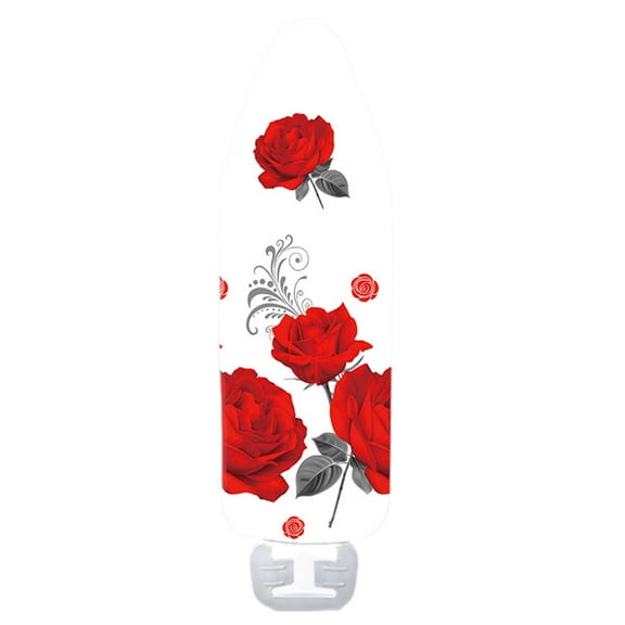 AUQ Ironing Board Cover,Heat-resistant and Safe up to 200°C Ironing Mat,Bowling Pin Closure Ironing Board Cover and Pad for a Secure Fit,Rose