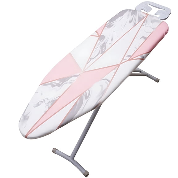 AUQ Ironing Board Cover,Marble Pattern,Full Size Scorch Resistant Padding,Elastic Edge,Heavy Duty Iron Pad Covers Standard Boards,Drawstring Fastener Strap,Extra Thick (55x20")