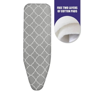 AUQ Ironing Board Cover,Silver Coated Heat-Resistant Ironing Board Cover and Pad,Soft Cotton Breathable Ironing Mat