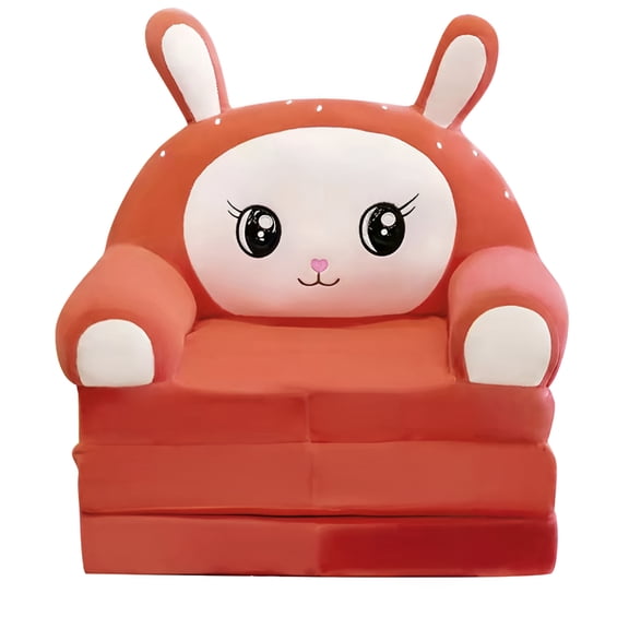 AUQ Kids Fold Out Couch Cover,Toddler Comfy Soft Chair Slipcover for Boys Girls,Flip Out Foldable Children 2 in 1 Convertible Sofa to Lounger Cover For Living Room Bedroom Without Liner Filler