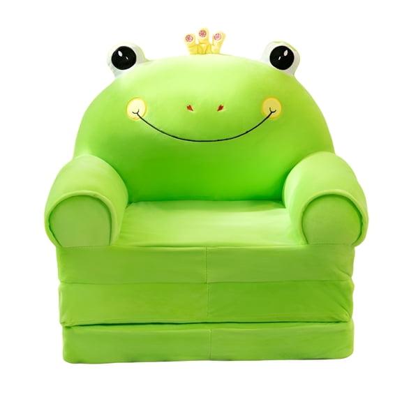 AUQ Kids Fold Out Couch Cover,Toddler Comfy Soft Chair Slipcover for Boys Girls,Flip Out Foldable Children 2 in 1 Convertible Sofa to Lounger Cover For Living Room Bedroom Without Liner Filler