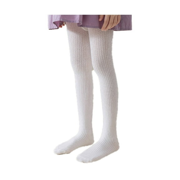 AUQ Kids Socks,Cotton Calcetines Para Ninos,Girl Socks,White