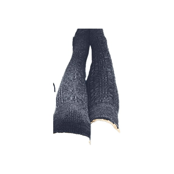 AUQ Knee High Socks,Chic Fashion Thigh High Socks,Cozy Stylish Long Socks for All-Day Comfort,Black