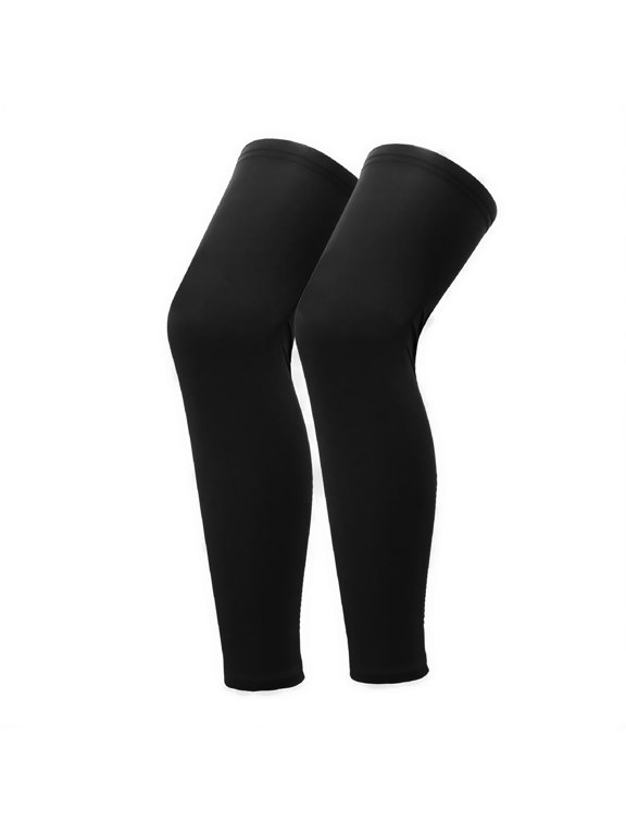 AUQ Knee High Socks,Ice Silk Cooling Fabric Thigh High Socks,UPF 50+ Sun Protection Long Socks for Women,Black