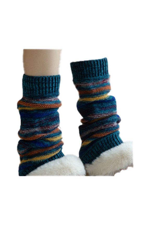 AUQ Knee High Socks,Slimming Design Thigh High Socks,Multi-Functionality Warm and Comfortable Long Socks,Blue