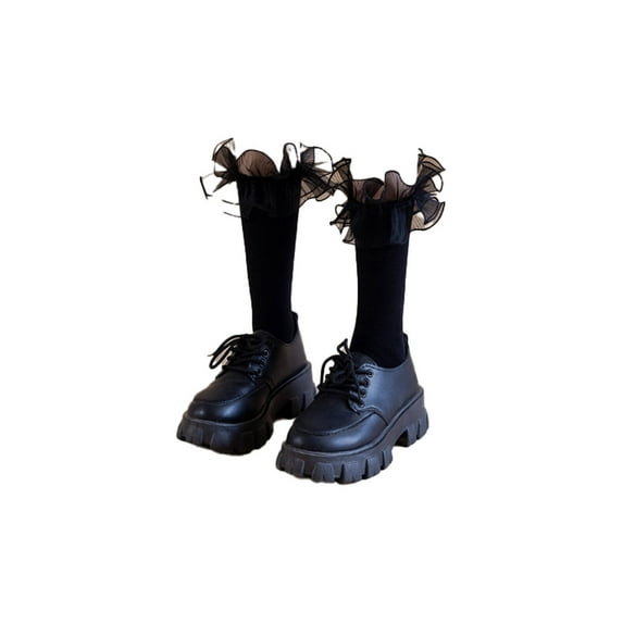 AUQ Lace Socks,Polyester Women'S Socks,Ankle Socks for Women,Black