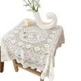 thumbnail image 1 of AUQ Lace Tablecloth Exquisite Lace White Tablecloth Multifunctional Anti-Slip Dining Table Cover Style 1 90*90CM, 1 of 4