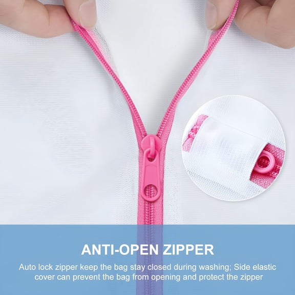 AUQ Laundry Bag Mesh Wash Bag for Lingerie and Delicates 5Pcs (1XL 2L 2M)