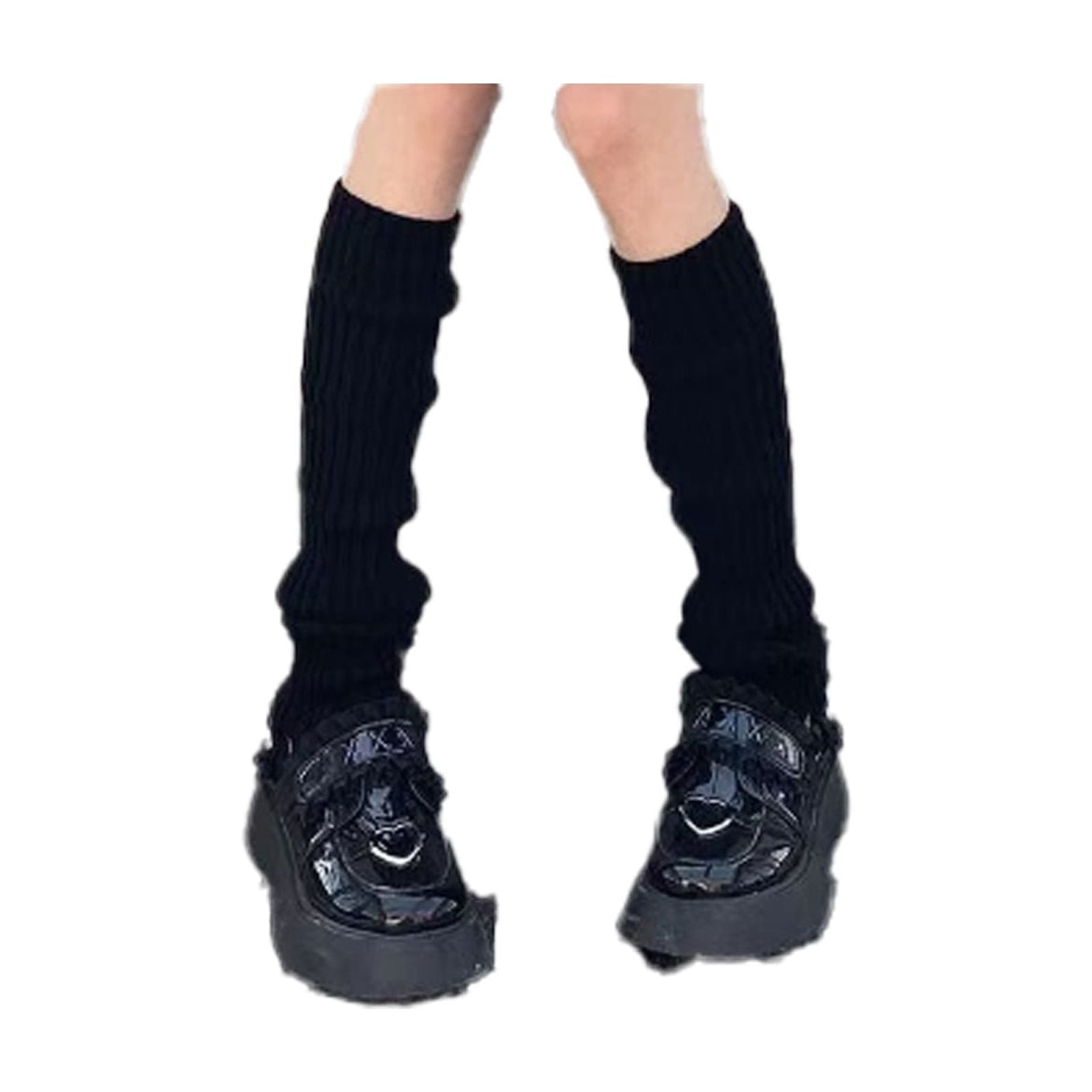 AUQ Leg Warmers Cable Knit,Stylish Playful Thick High Footless Socks,Soft Breathable Winter Socks for Everyday Adventures
