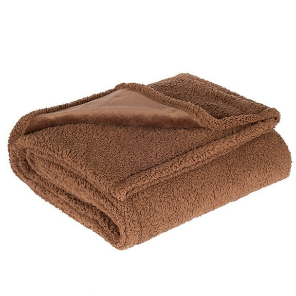 AUQ Love Blanket,Flannel Small Blanket,57×85in Waterproof Blanket for Bed Intimacy,Coffee