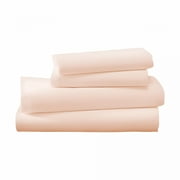 AUQ Luxury 4 Piece Bed Sheets Set Queen Size-Blush Solid 100% Pure Egyptian Cotton 800 Thread Count,Sateen Weave Sheet Set,Soft Long Staple Cotton,12 Inch Deep Pocket