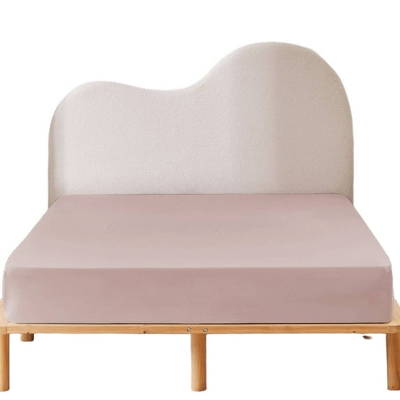 AUQ Mattress Protector,Delicately Woven Mattress Pad for Exceptional Comfort,Breathable Sleek Mattress Cover with Full-Edge Elastic,99*190+41cm,Pink