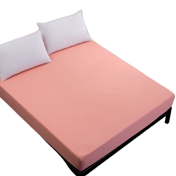 AUQ Mattress Protector,Flannel Mattress Pad for Liquid Shield,Breathable Mattress Cover for All-Night Comfort,Queen,Coral Red