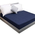 thumbnail image 1 of AUQ Mattress Protector,Insulated Plush Mattress Pad for Extra Warmth,Silent Waterproof Mattress Cover for Peaceful Rest,Queen,Navy Blue Twist, 1 of 4