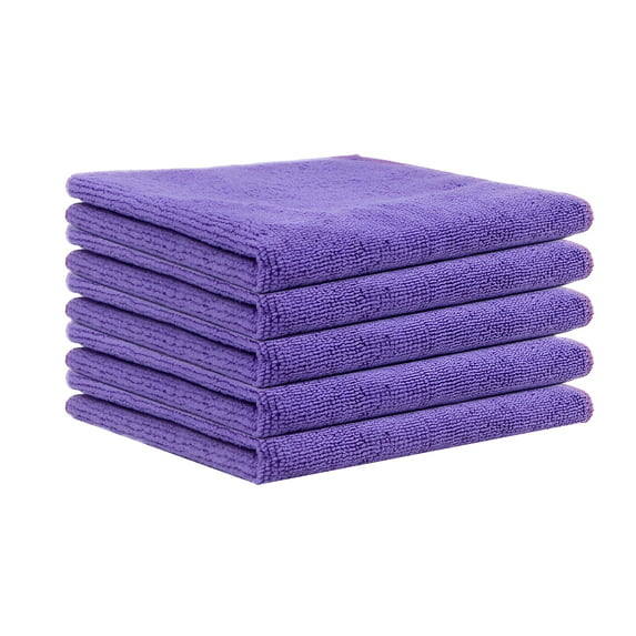 AUQ Microfiber Towel Anti-Bacterial & Quick-Drying Microfiber Towels for Cars Well-Bound & Firm Micro Fiber Cloth for Cleaning Purple1