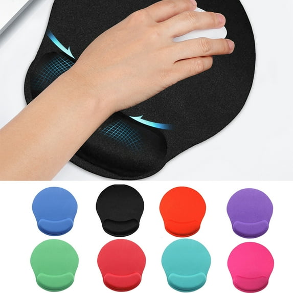 AUQ Mouse pad with Wrist Rest Support Cushion, N802 4mm Thickness Non-Slip Soft Gaming Mouse Pad Wrist Rest Mat for Office, Laptop, Computer, Gaming