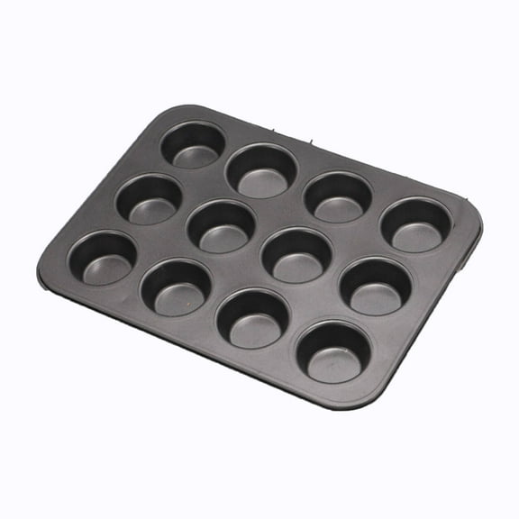 AUQ Muffin Pan,Aluminum Alloy Material Mini Muffin Pan,Square Mold Design Baking Cups,Black-3