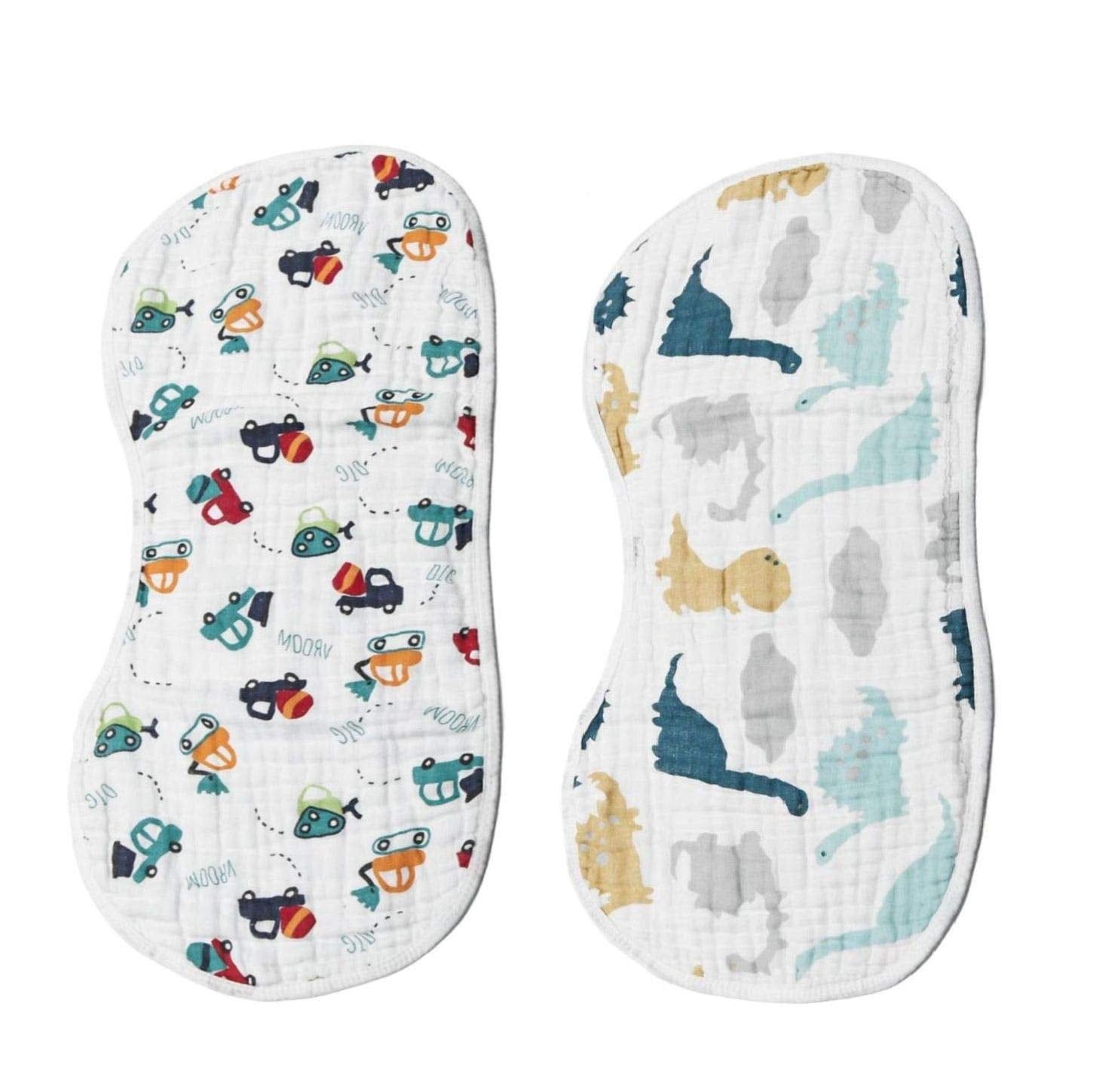 AUQ Muslin Burp Cloths Baby Burping Bibs 2Pack Large 100 Cotton 6