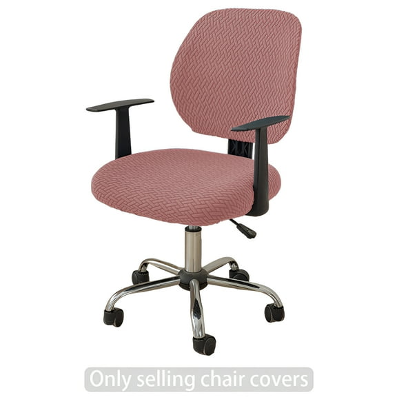 AUQ Office Chair Cover,Natural Dyeing Computer Chair Cover,Shrink-Free Office Chair Covers,Pink1