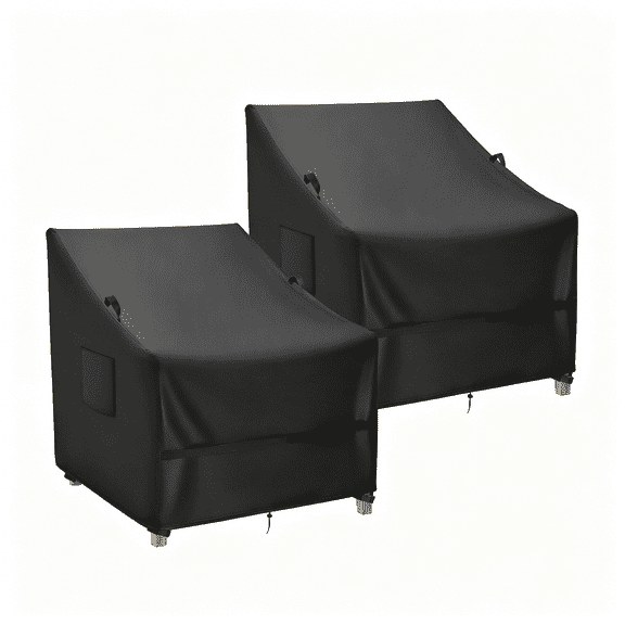 AUQ Outdoor Patio Chair Covers 2 Pack,Waterproof Lawn Chairs Cover for Outdoor Furniture,Outside Deck Seat Chair Covers for Winter-28 X 28 X 32 Inch