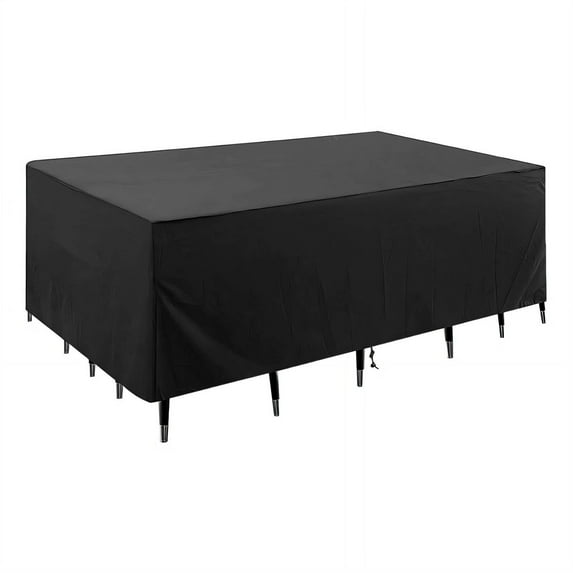 AUQ Patio Furniture Covers,210D Oxford Fabric Waterproof Outdoor Table Covers,UV50+ Protection Zipper Storage Design Patio Table Covers,160*160*80cm