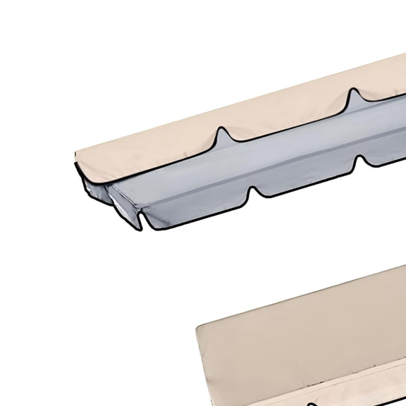 AUQ Patio Swing Cushion Set Replacement Canopy Swing Seat for 3 Beige
