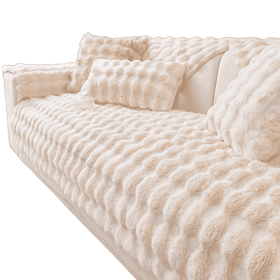 AUQ Pcs Couch Cover Full Coverage for Your Sofa, Keeping It Spotless. Sofa Cover,White