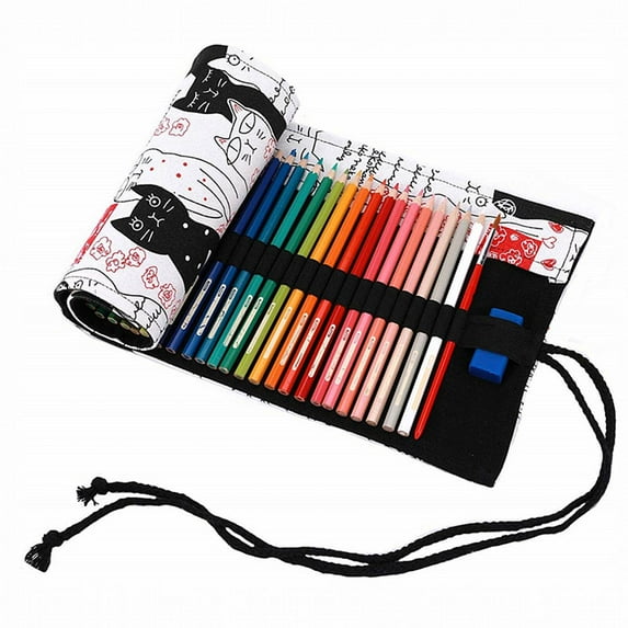 AUQ Pencil Case,Couple Cat Pencil Pouch,Print Design Cute Pencil Case,Multicolor,20*15* 5cm,Environmentally friendly 600D