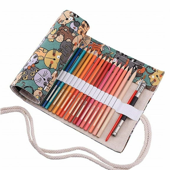 AUQ Pencil Case,Large Capacity Pencil Pouch,Storage Compartments Cute Pencil Case,Multicolor,20*23cm,Environmentally friendly 600D