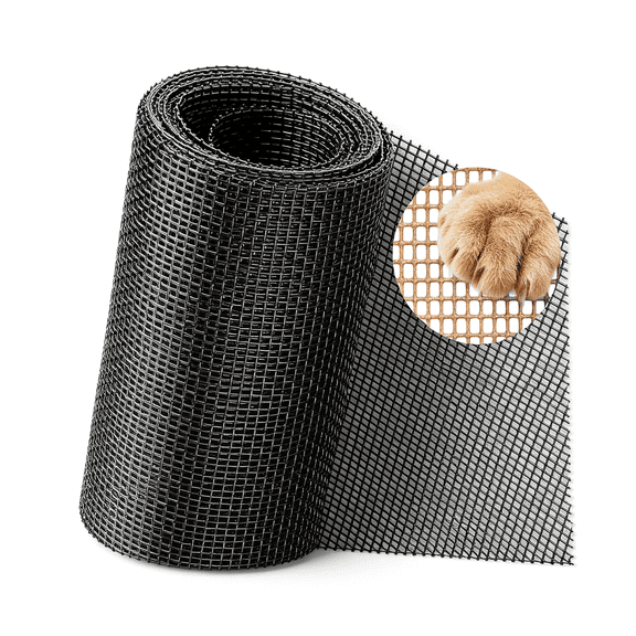 AUQ Pet Proof Window Screen Replacement 48"X100"Adjustable Thicken Charcoal Fiberglass Screen Mesh Dog Cat Net for Patio Porch Sliding Door,Adjustable Thicken Window Screen Replacement