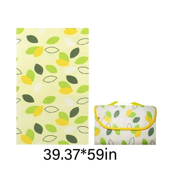 AUQ Picnic Blankets,Moisture-Proof Waterproof Blanket,Portable Foldable Camping Blanket,39*59inch,Light Green