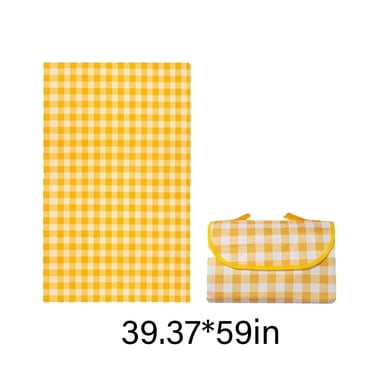 AUQ Picnic Blankets,Moisture-Proof Waterproof Blanket,Portable Foldable Camping Blanket,39*59inch,Yellow