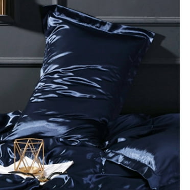 AUQ Pillow Covers,Easy-to-Clean Body Pillow Cover,Precision Stitching Queen Size Pillows,Dark Blue