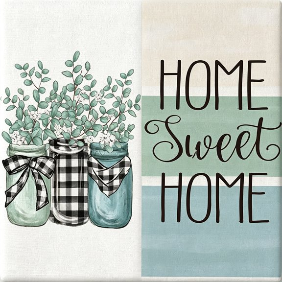 AUQ Plank Vase Eucalyptus Sweet Home Kitchen Towels Dish Towels,18X26 Inch Seasonal Spring Summer Decoration Hand Towels Set of 2,Absorbent Kitchen Dish Towels