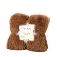 thumbnail image 1 of AUQ Plush Blanket Machine Washable Throw Blanket Simple Yet Elegant Design Blankets,Brown, 1 of 4