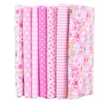 thumbnail image 1 of AUQ Quilting Supplies,Soft Breathable Co Fabric Squares,Fresh Floral Design for Diy Long-lasting Vibrant Color Retention Fat Quarters,Pink, 1 of 7