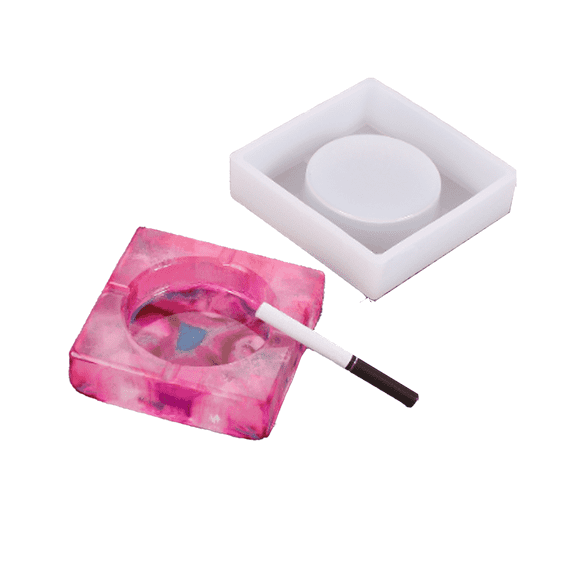AUQ Resin Accessories,Epoxy Resin Molds for DIY Projects,Crystal Ashtray and Flower Container Molds
